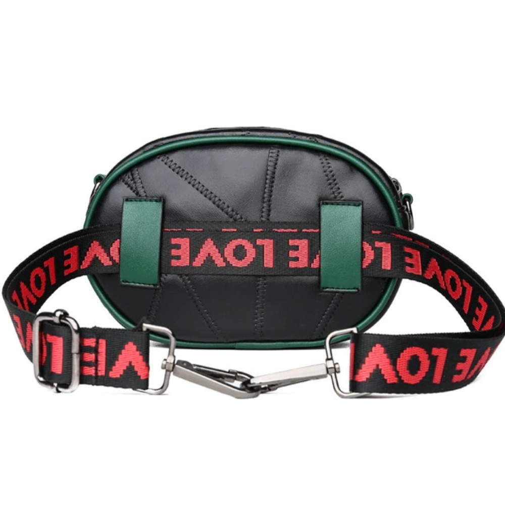 Studded Star Love Black Waist Bag Fanny Pack - Picture 3 of 7